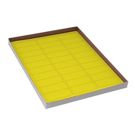 GLOBE SCIENTIFIC Label Sheets, Cryo, 67x25mm, for Racks and Boxes, 20 Sheets, 30 Labels per Sheet, Yellow, 600PK LCS-67X25Y